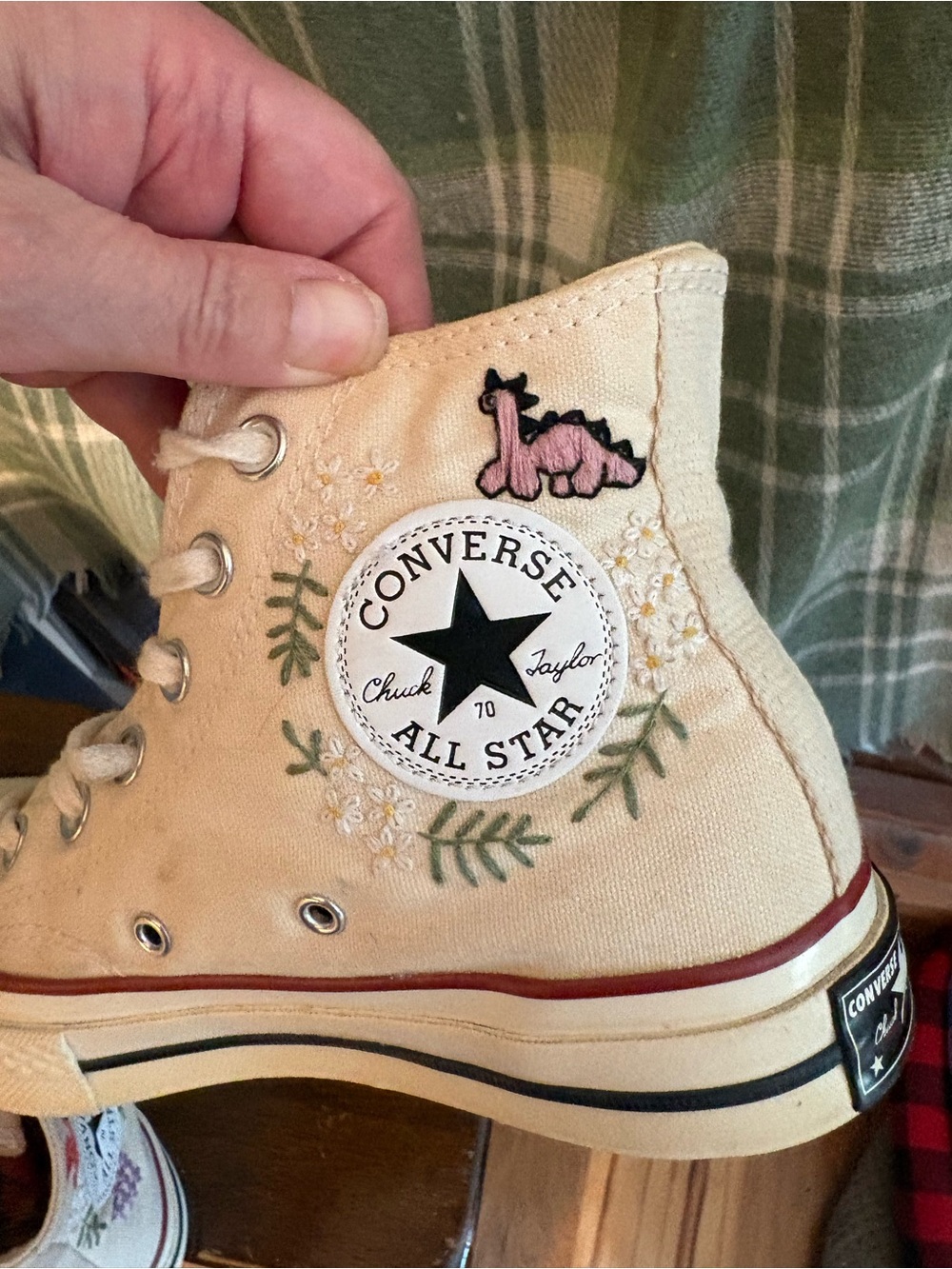 Converse Chuck Taylor’s 1970’s high embroidered frog/mushroom - Picture 7 of 12